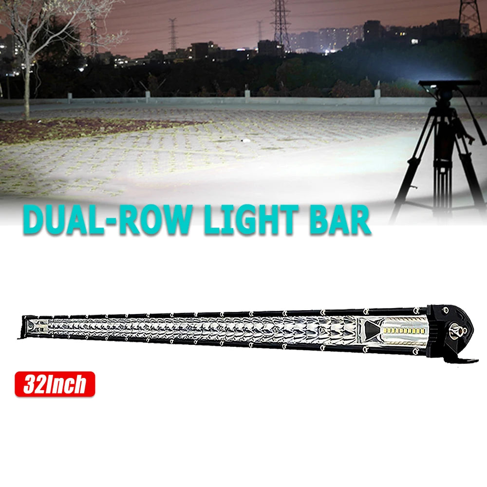 ultra-thin Bar Inch Flood Dual Row Truck off-road Lighting