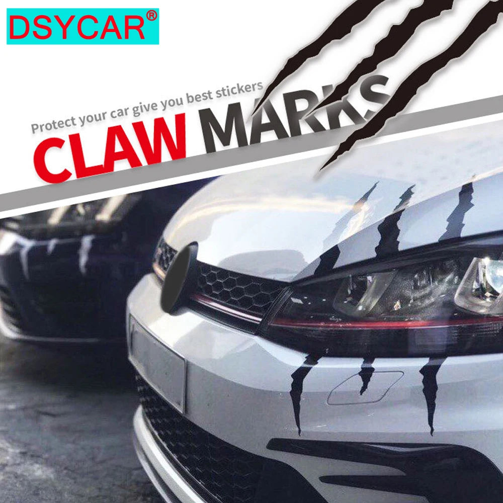Dsycar 1PCS Monster Sticker Scratch Stripe Claw Marks Headlight