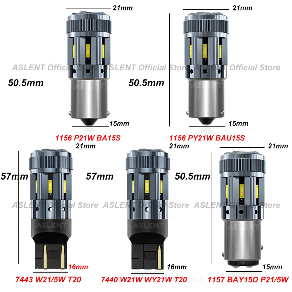 2X Power P21W py21w 1156 ba15s 1157 P21 5W