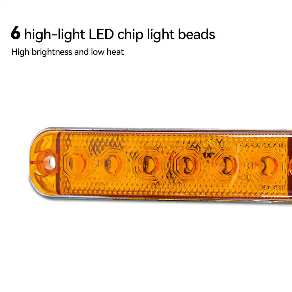 6LED Super Bright Front Rear Side Marker 12v-80v Clearance