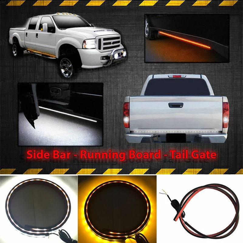 For Chevrolet Dodge Ford GMC Jeep White Amber dual-color