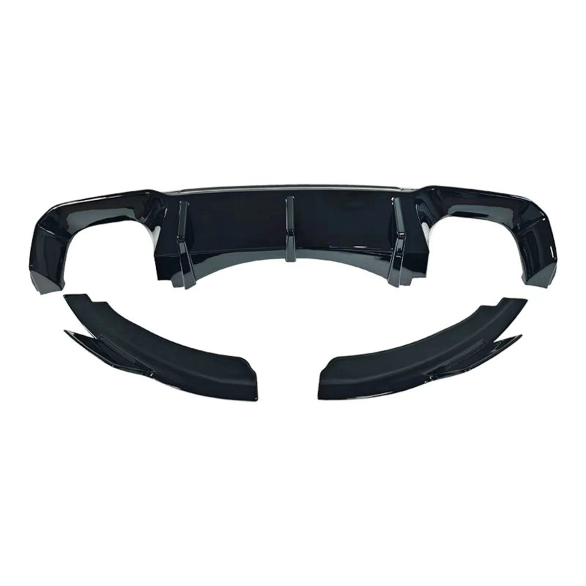 For BMW X5M F85 X6M F86 Gloss Black Tail Rear Bumper Diffuser
