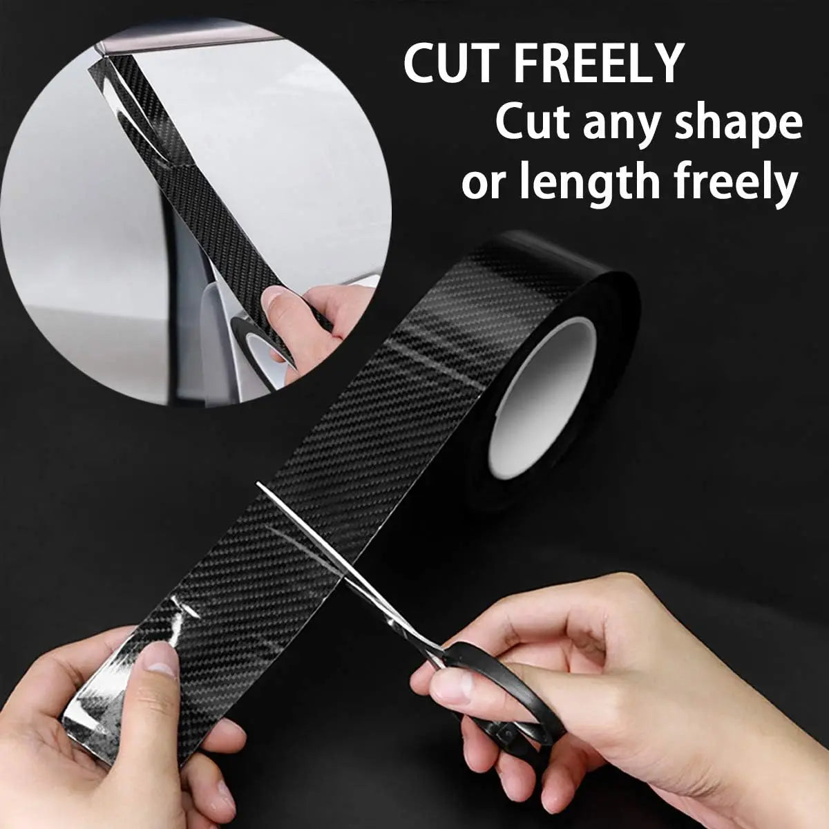 1-10m Nano Carbon Fiber Door Protect Tape Body Vinyl
