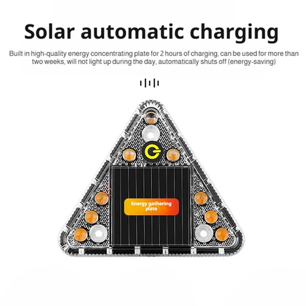Solar Flashing Warning Truck Trailer Motorcycle anti-collision