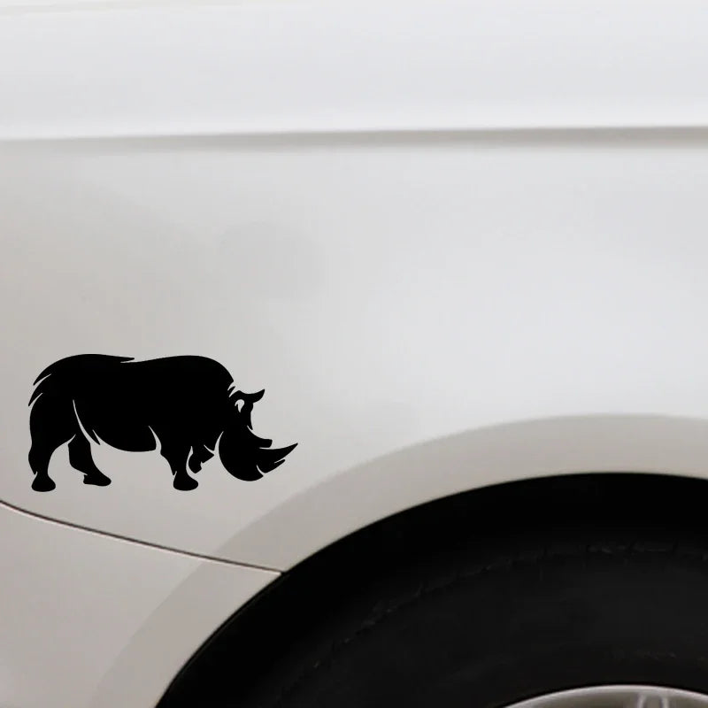 A Sturdy Rhinoceros Pattern Sticker Trunk Decor Decal Cover