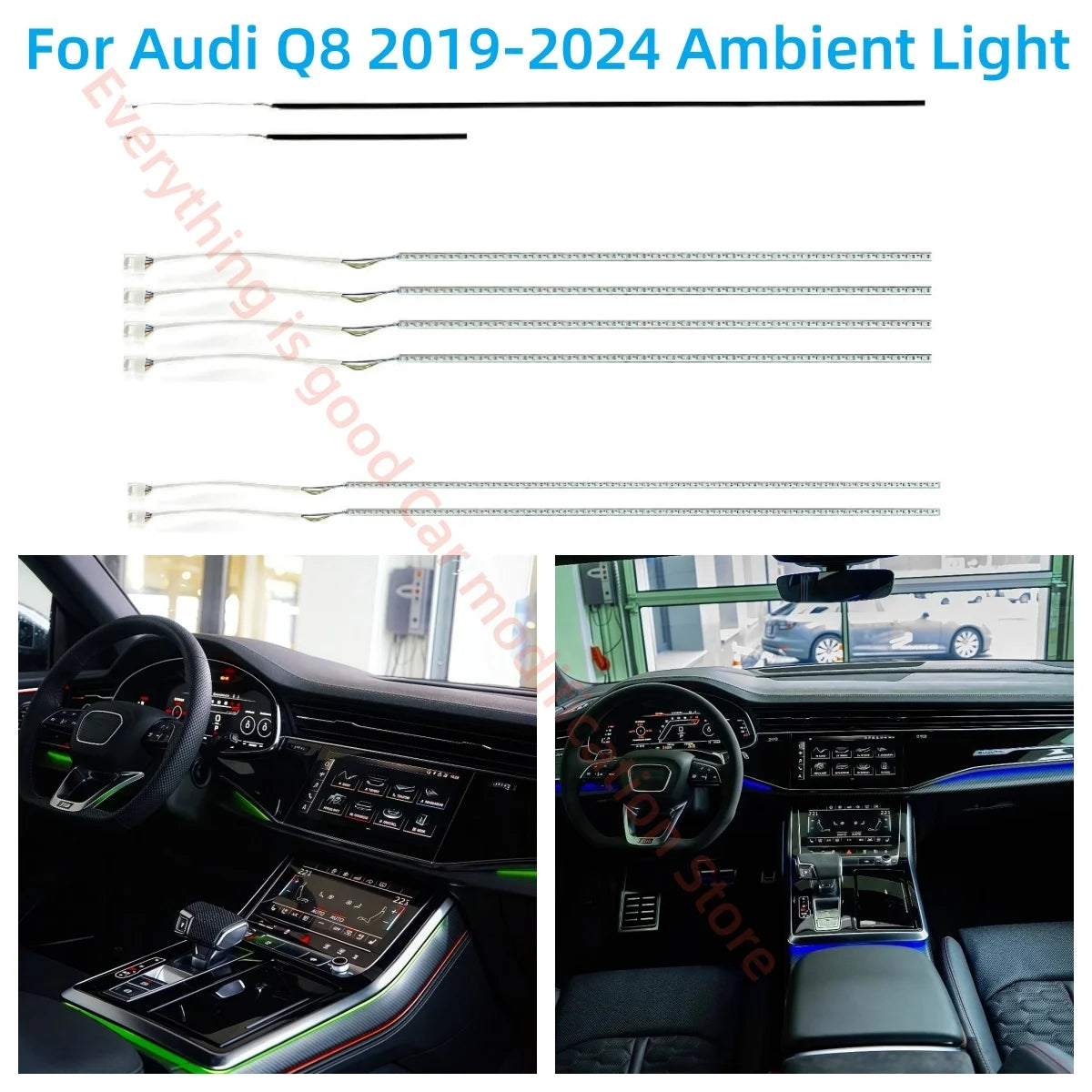 For Audi Q8 2019+ Rhd Lhd Interior Lighting Upgrade Ambient
