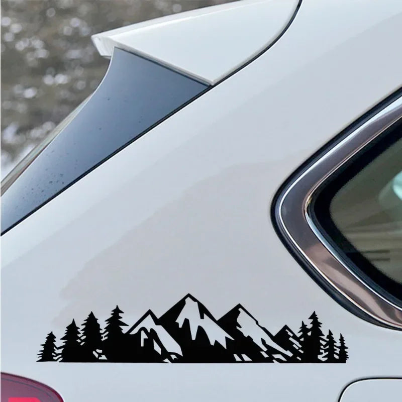 2PCS Forest Snow Mountain Sticker Waterproof Vinyl Decal Nature