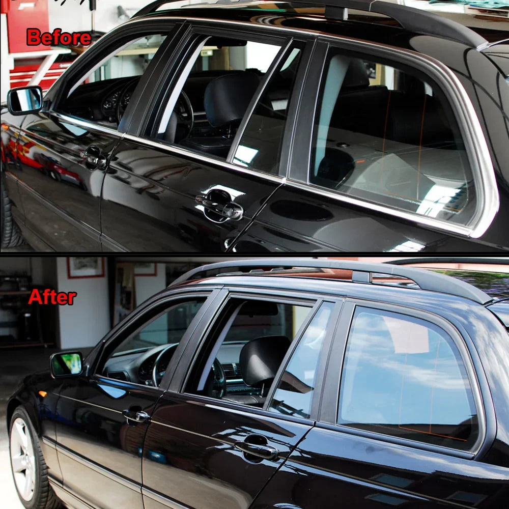 Carbon Fiber Vinyl Sticker Waterproof Glossy Black Wrap Roll