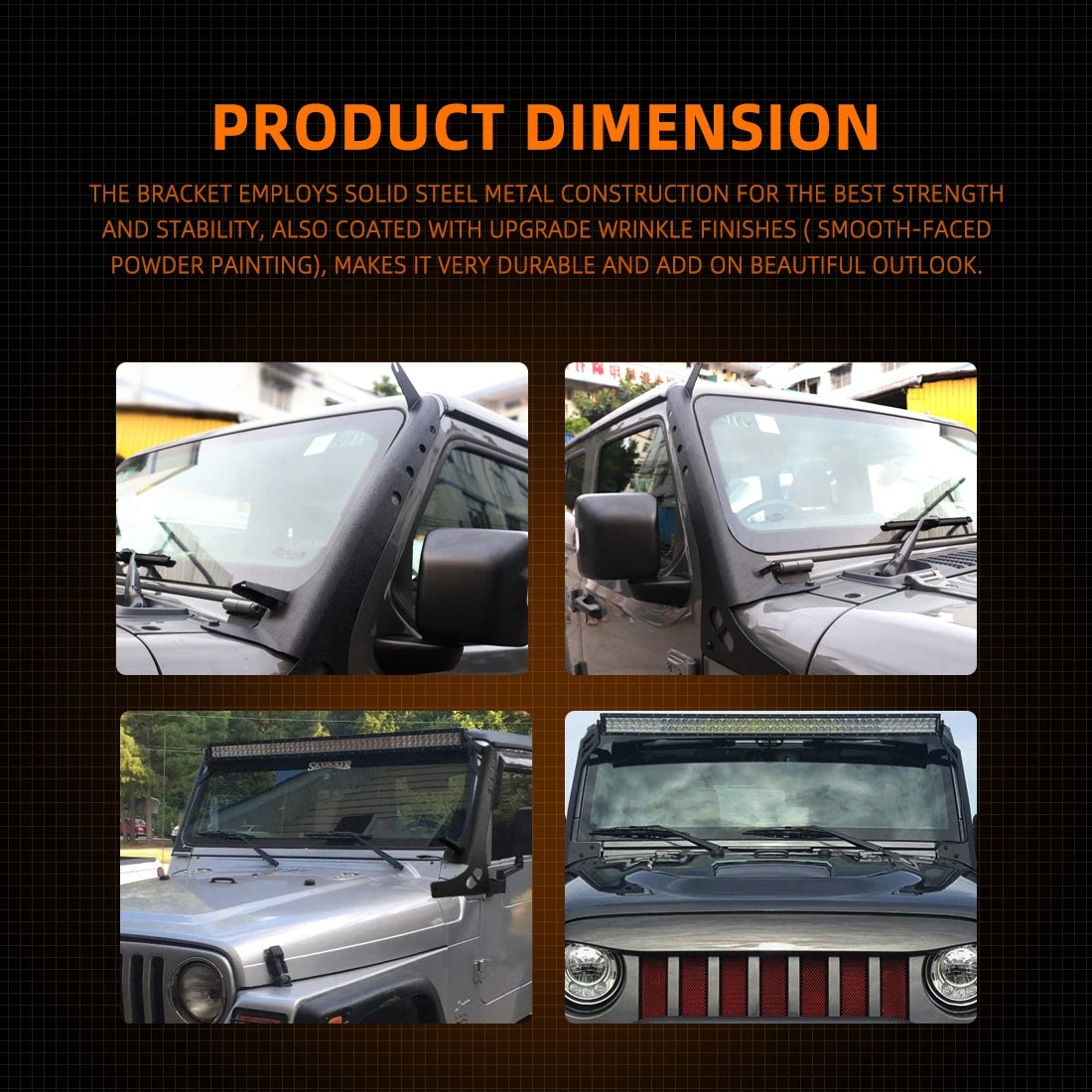 For Wrangler Jl 2018 2019 Damei Inch Bar Mounting Brackets Upper