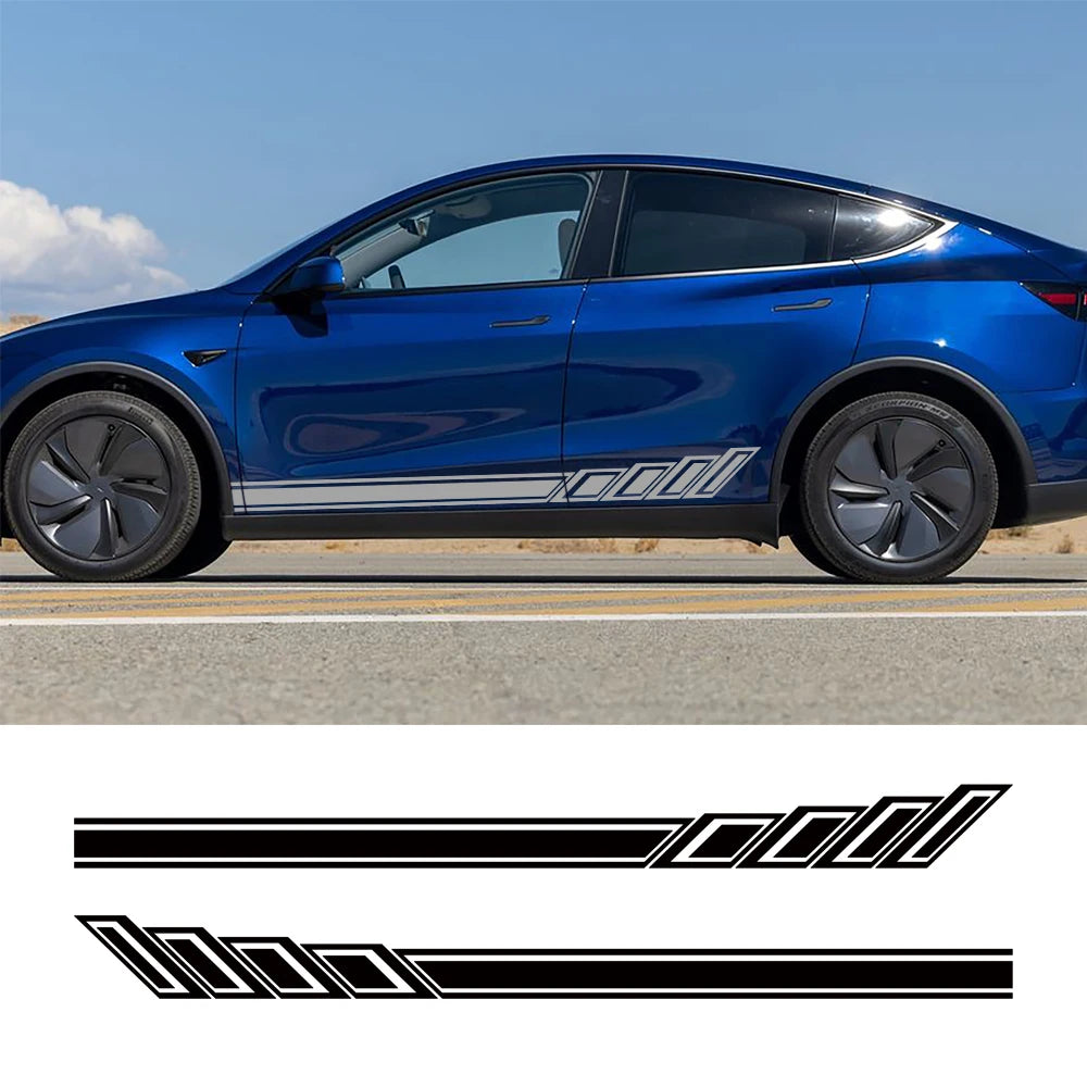 For Tesla Model Y Body Side Vinyl Side Decals Sticker Stripes