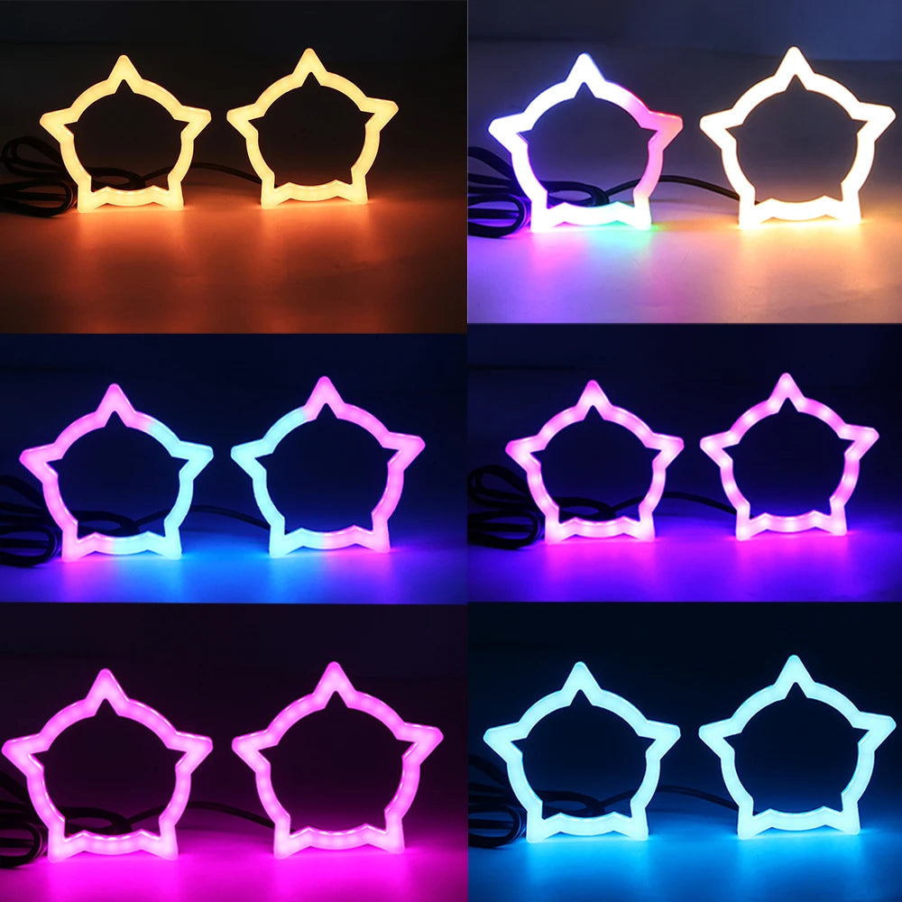 Bluetooth Remote Control Pentagram Shape Srgb Dynamic Angel Eyes