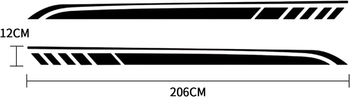 Sports Racing Strip Stickers Vinyl Decals Body Door Cars