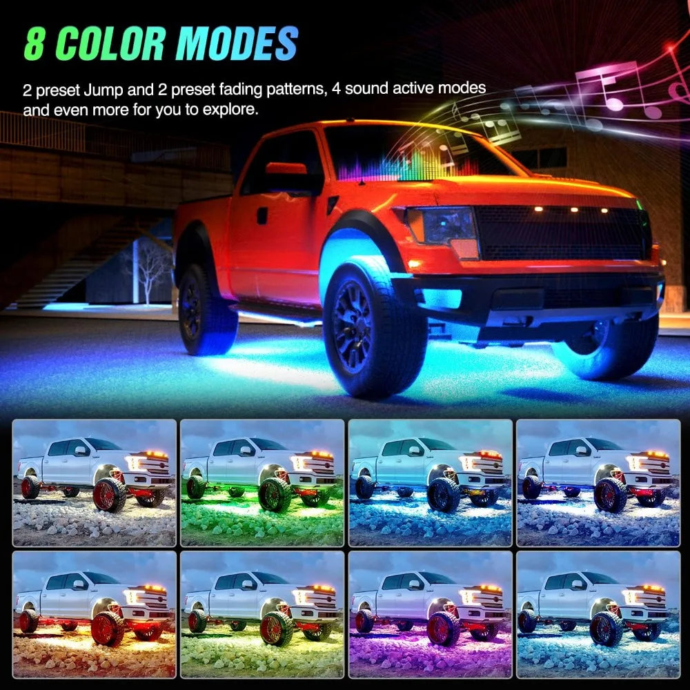 Underglow Neon Accent Strip Atmosphere APP Remote Control RGB