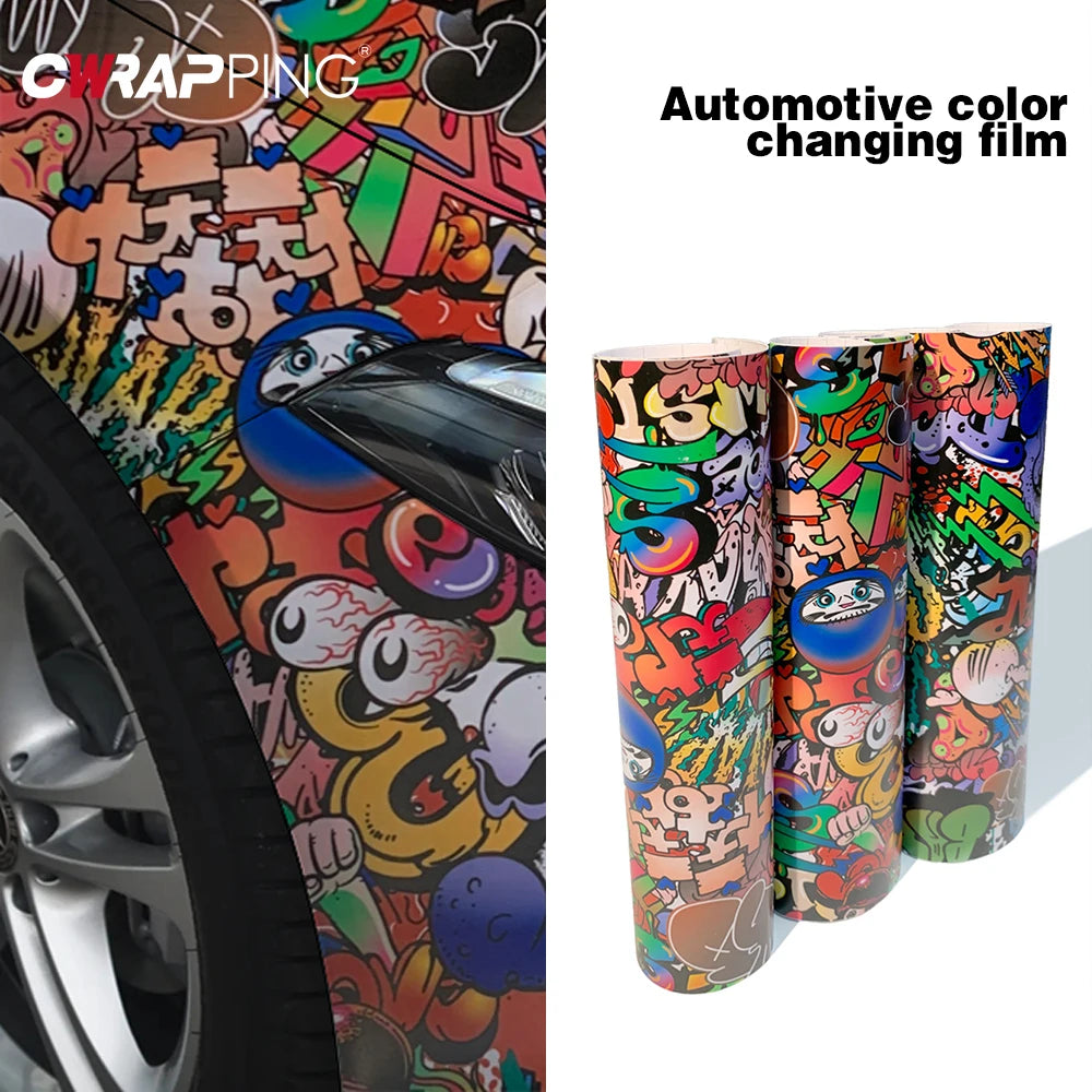 Stickers Graffiti Painting Film Cover Adhesive Vinyl Tuning Wrap