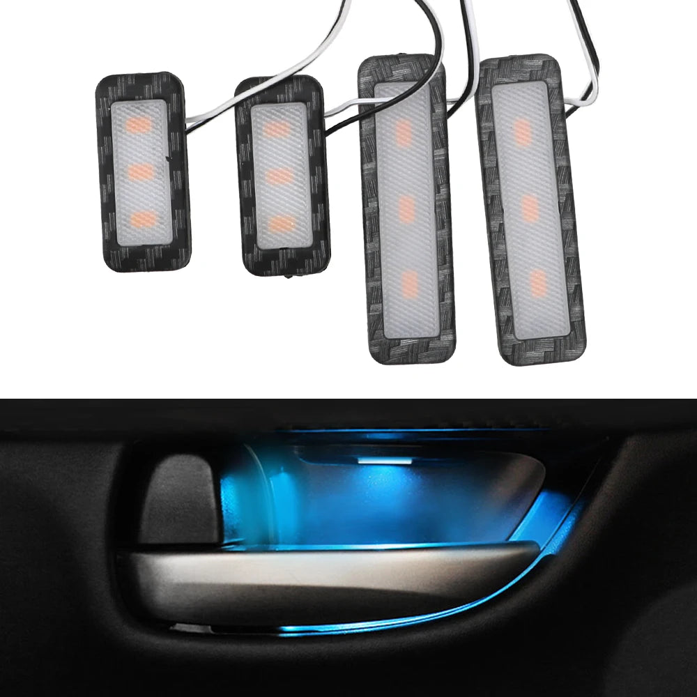 Armrest Interior Door Handle Lighting Inner Bowl Atmosphere 4PCS