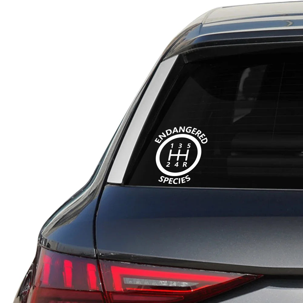 Speed Manual Endangered Species Funny Creative Sticker Window