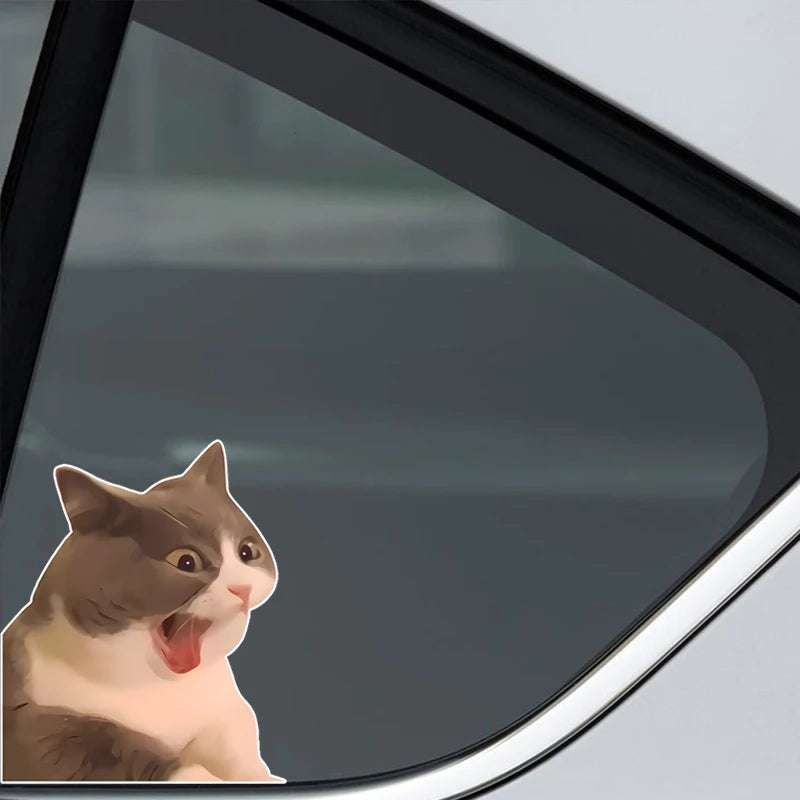 Fun Funny Creative Stickers Cat Pattern Body Decal Windshield