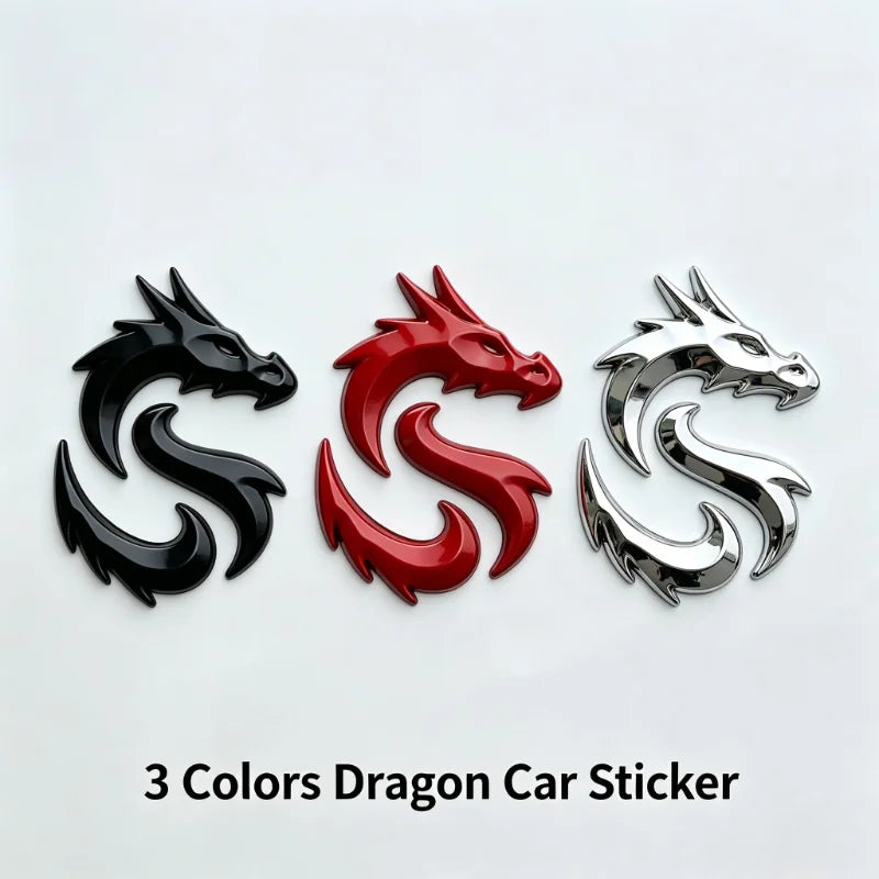 1PC 3D Dragon Metal Emblem Sticker Waterproof Sunproof Side