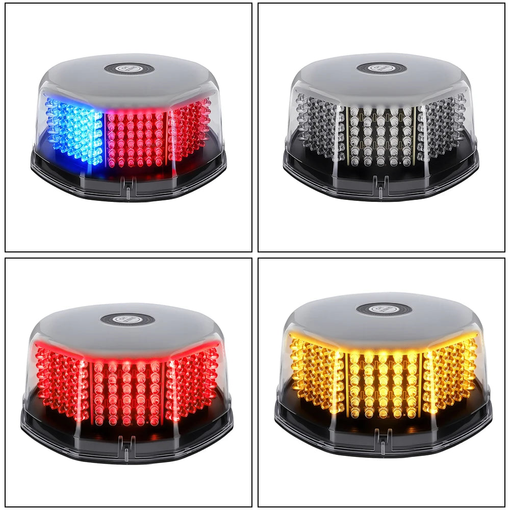 360 Rotating Strobe 240LED Magnetic Warning Flashing 12-24v