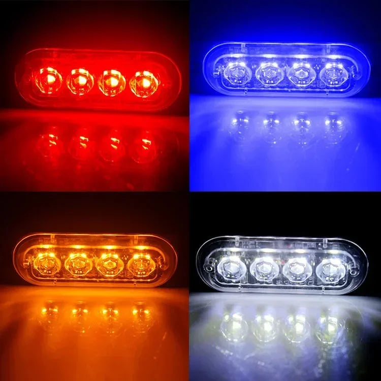 2PCS Warning Side Marker 12 24V Emergency Leds Truck