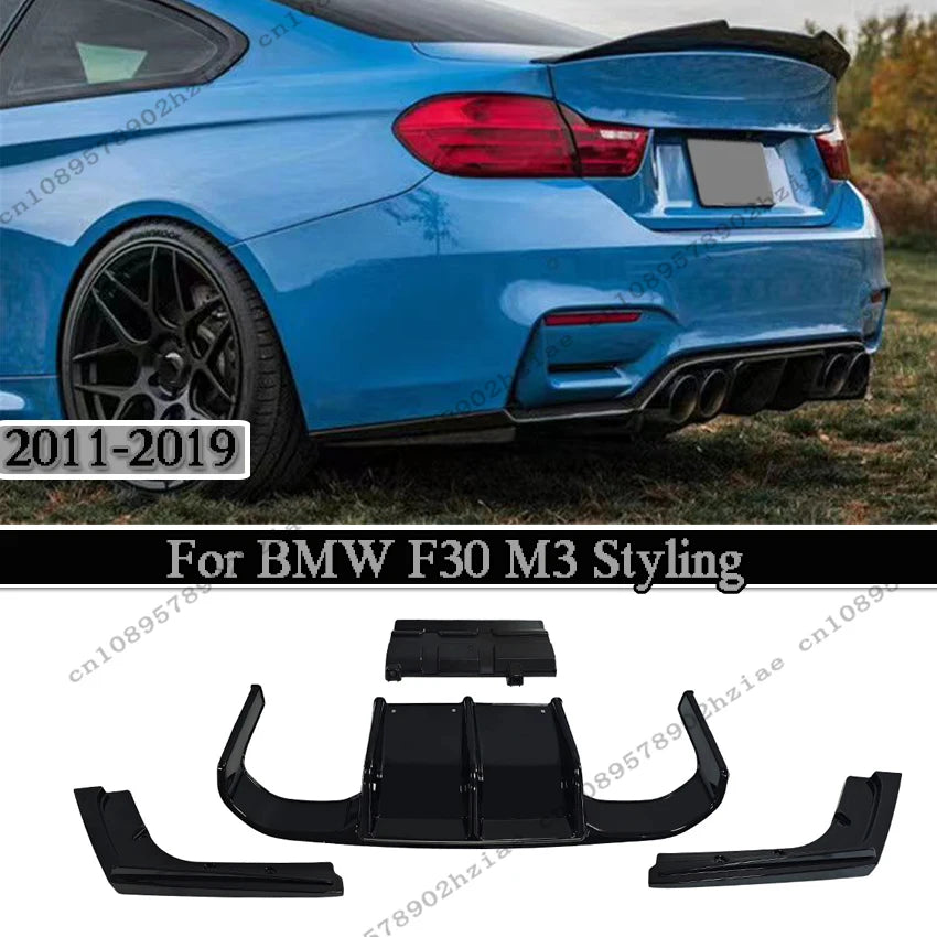 For BMW 3 Series F30 Dedicated V Rear Bumper Diffuser M3