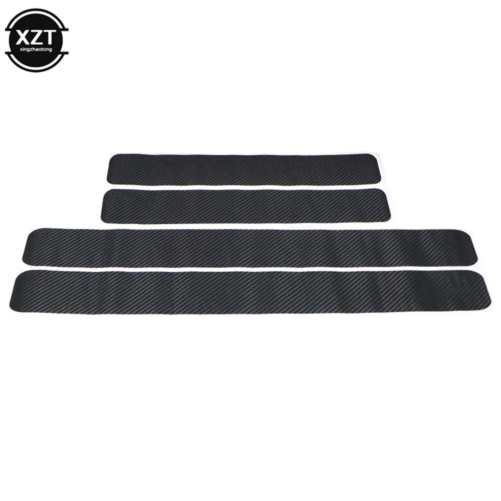 3D Carbon Fiber Sticker Paste Protector Strip Door Sill