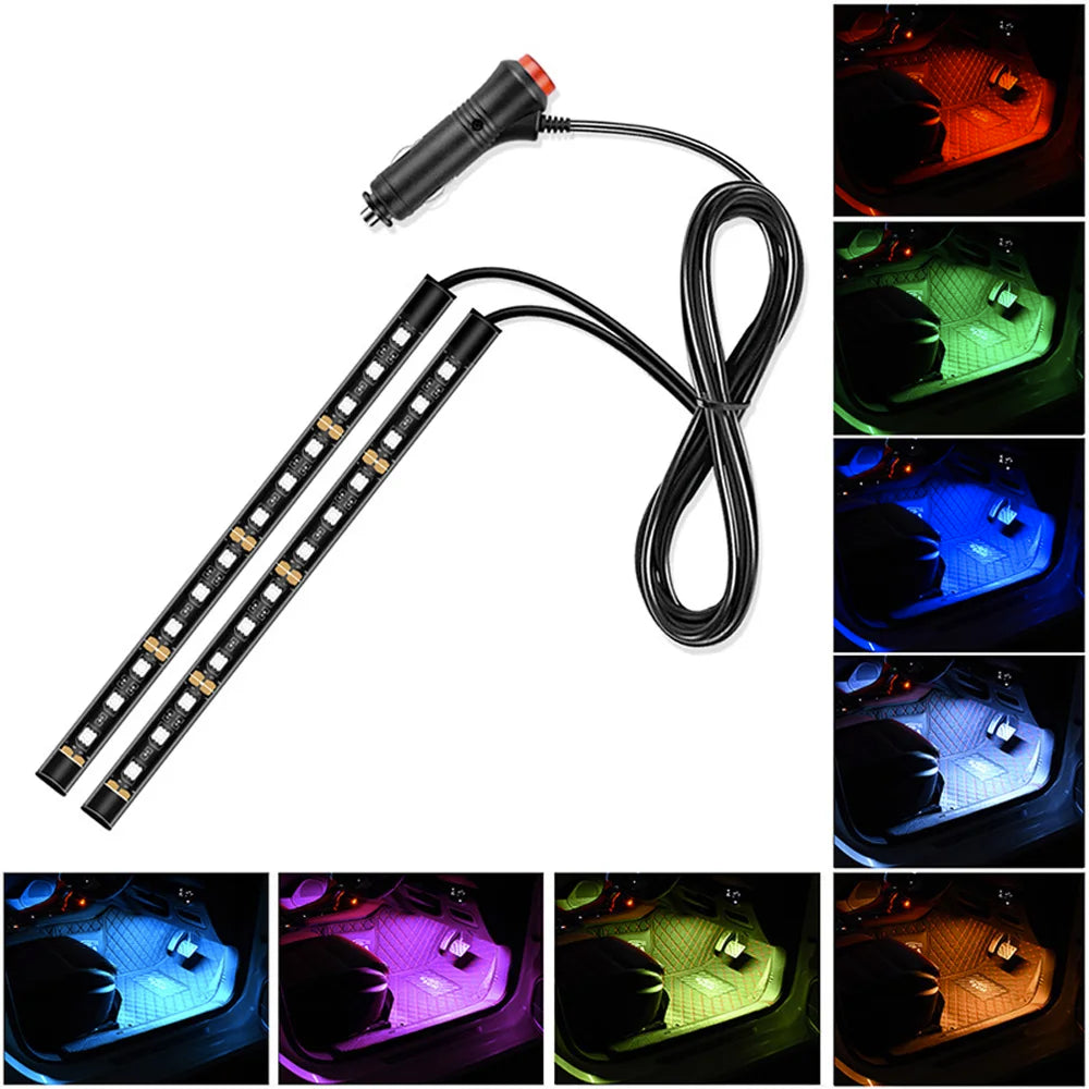 24LED Interior Ambient Foot Strip Kit Backlight 5V USB