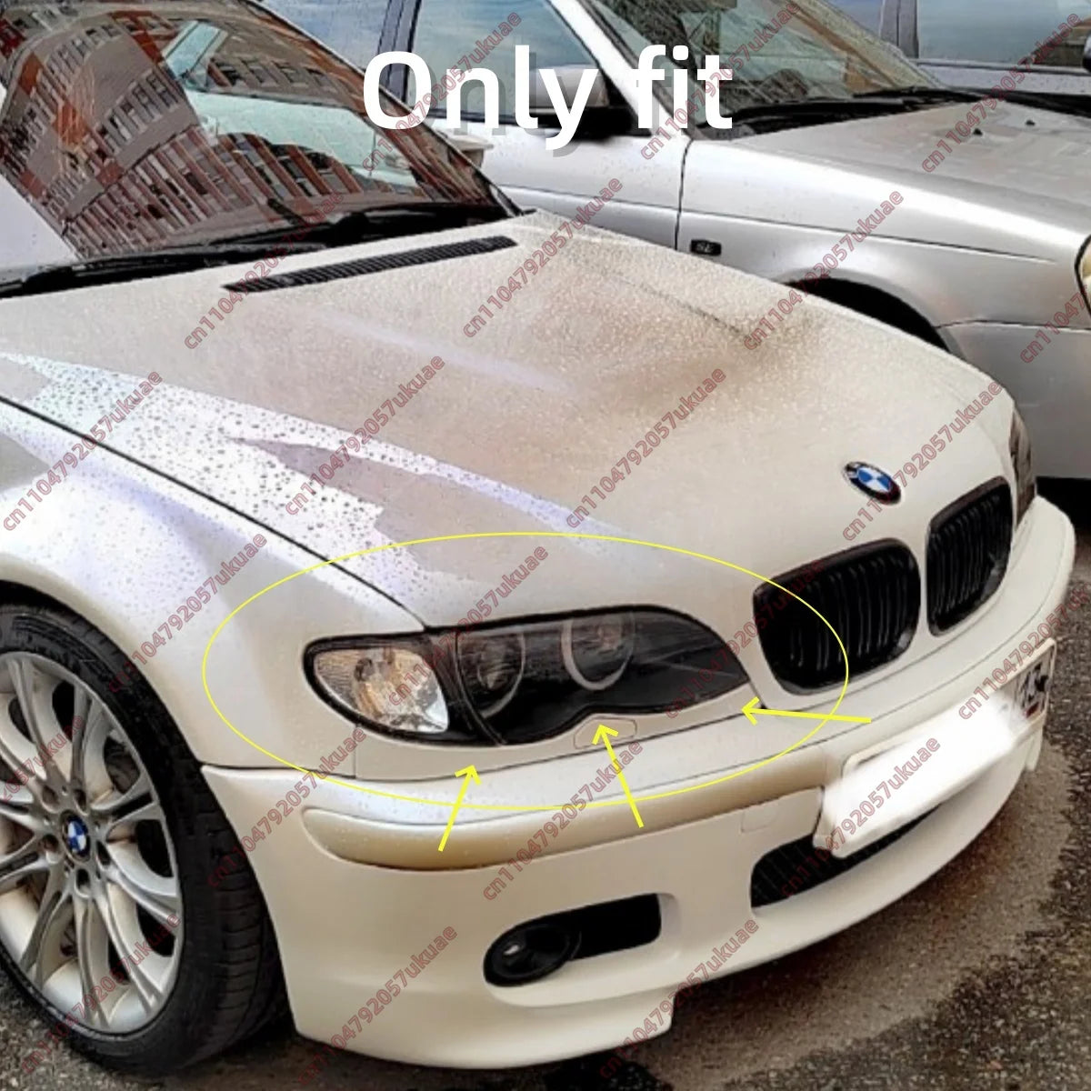 For BMW 3 Series E46 Facelift Headlight Eyebrows 2001-2006