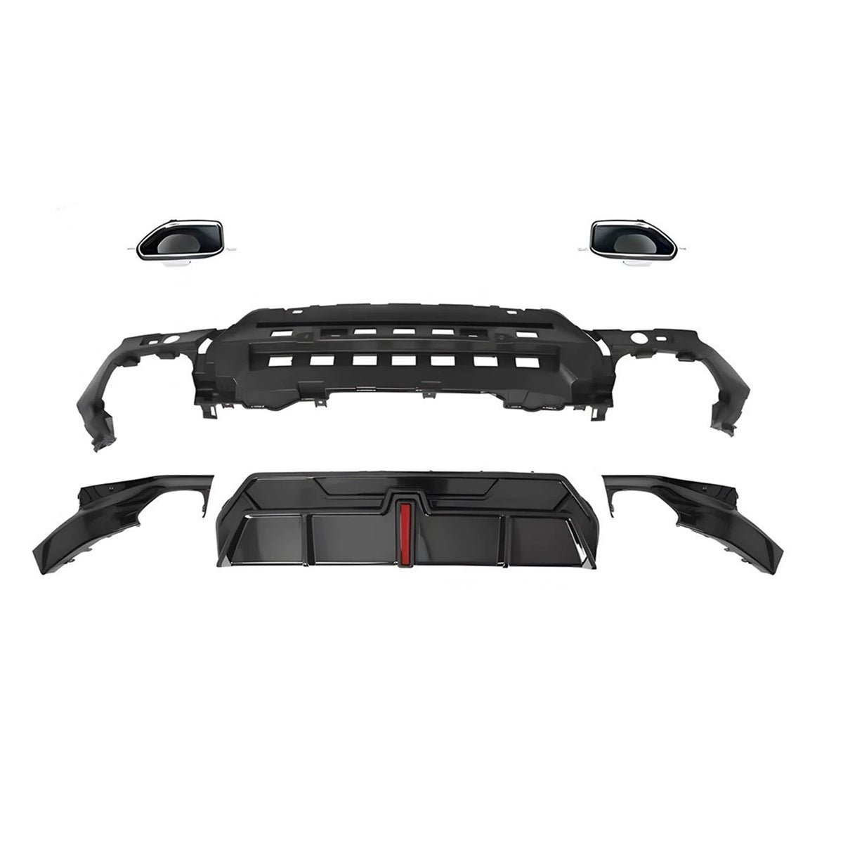 For BMW 2 Series G42 M Rear Bumper Diffuser Lip Gloss Black