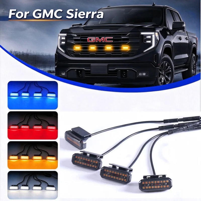 For GMC Sierra Center Front Grille Small Amber Front Grille