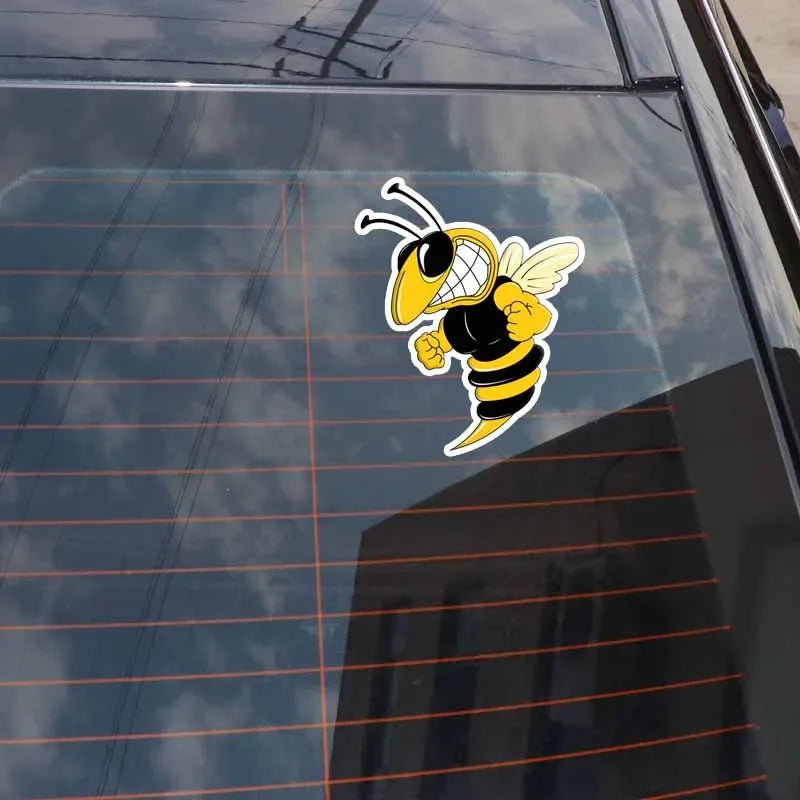 13CM A Ferocious Bee Stickers On Sunscreen Waterproof Cover