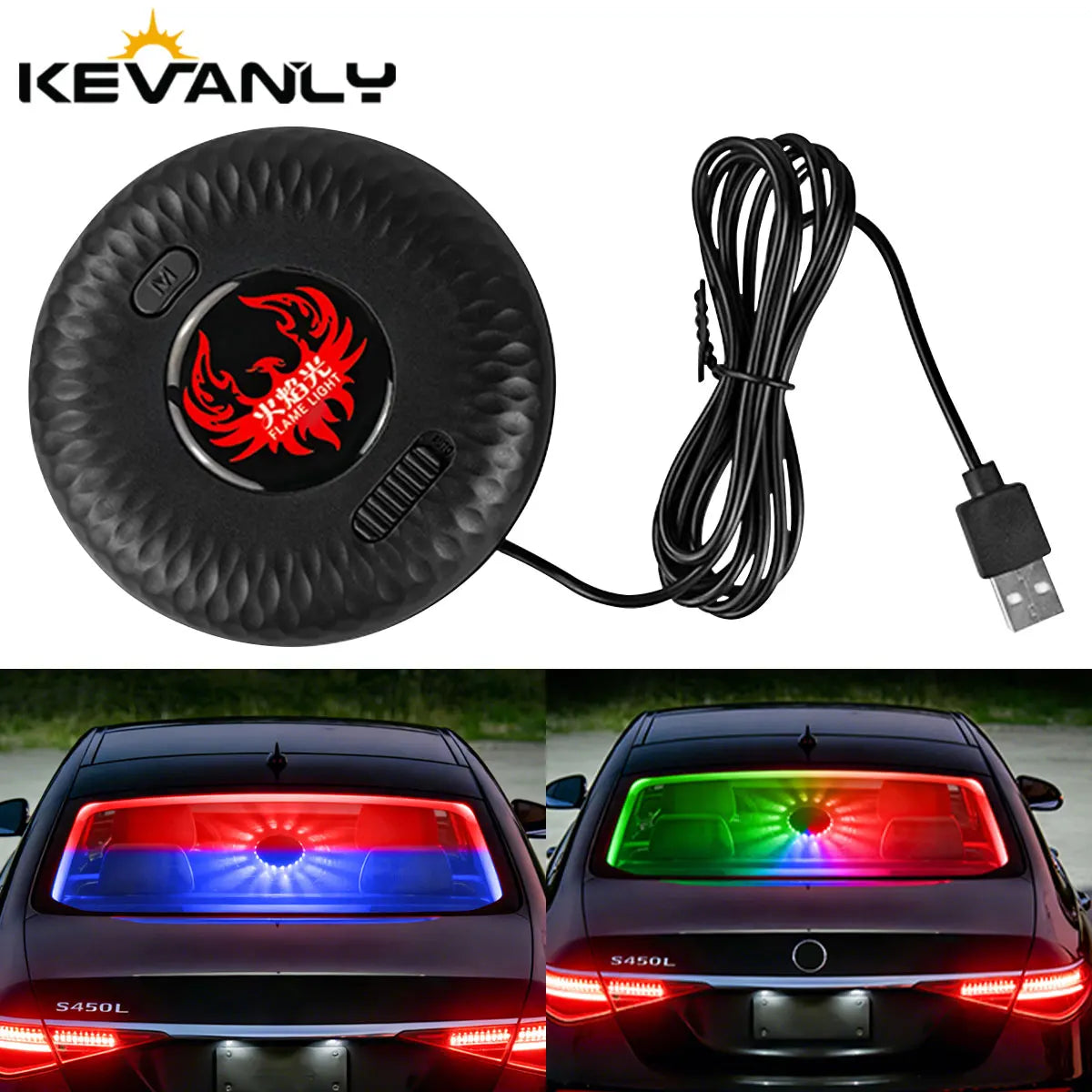 Rear Windshield Warning Ambient Rotatable Signal Indicator USB