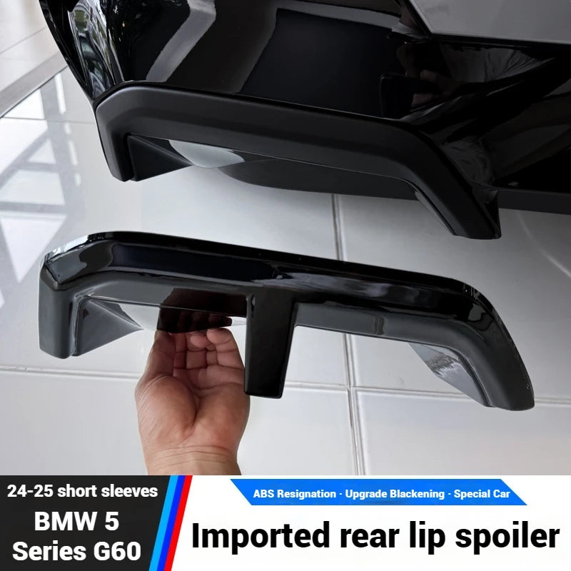 For BMW 5 Series I5 G60 Pair Bright Black Rear Bumper Protector