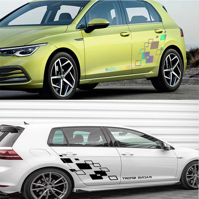 For Volkswagen-POLO Golf Cc GTI-R LINE-R Racing Lattices Sticker