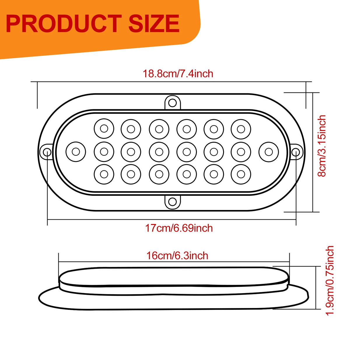 For Pickup 2PCS Side Marker e4certified Pickup Truck Trailer