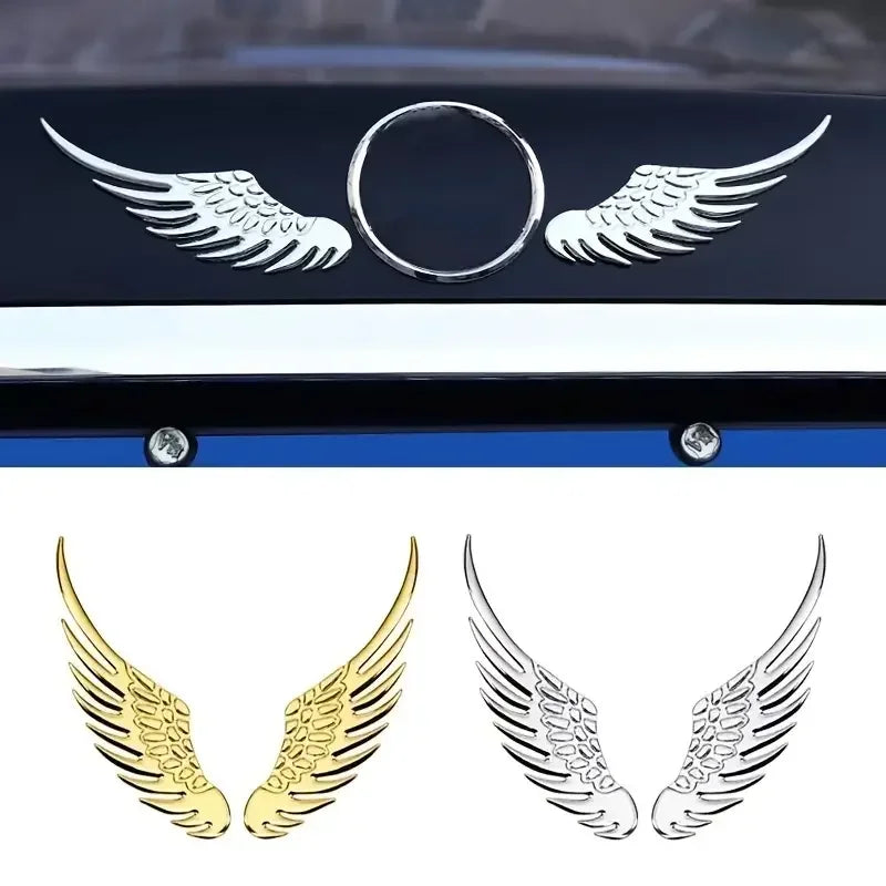 Sticker 3D Stereo Metal Angel Wing Moto Decals Emblem