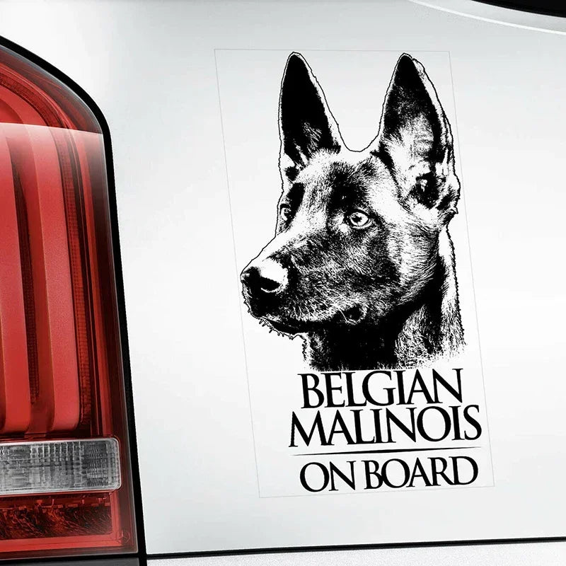 For Window Mechelaar Shepherd Dog Sign Belgian Malinois Clear