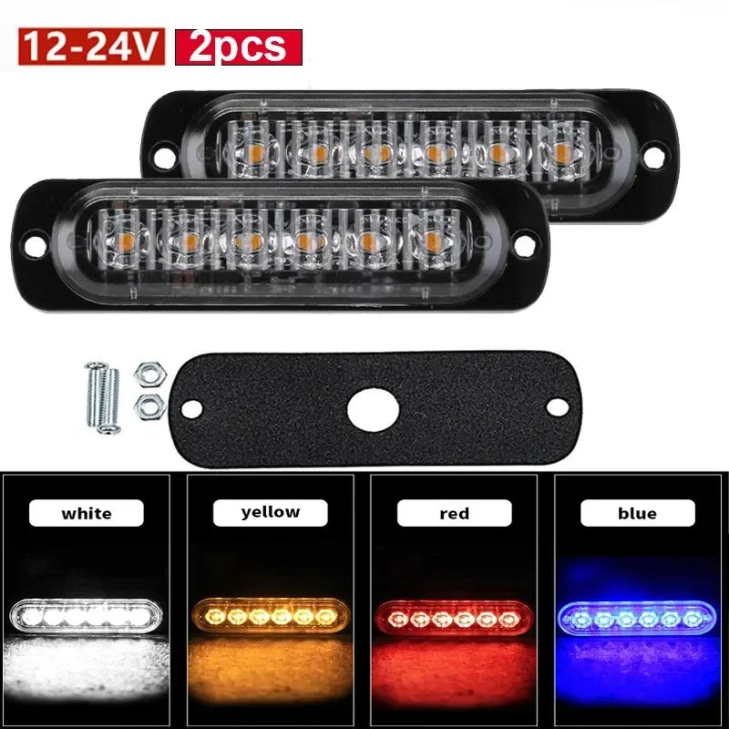 6LED 12 24V Side Marker Warning Daytime Running Trucks