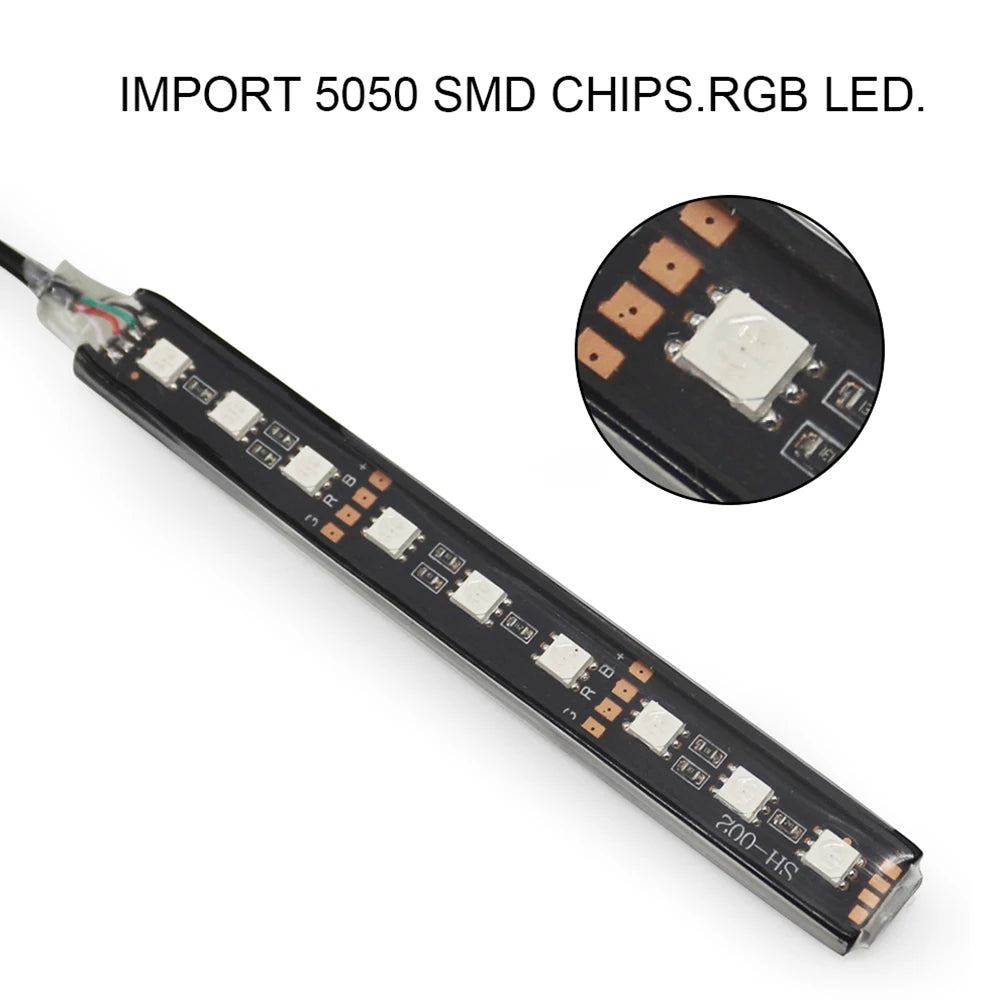 Strip Interior Atmosphere Neon Remote Control Inside Foot