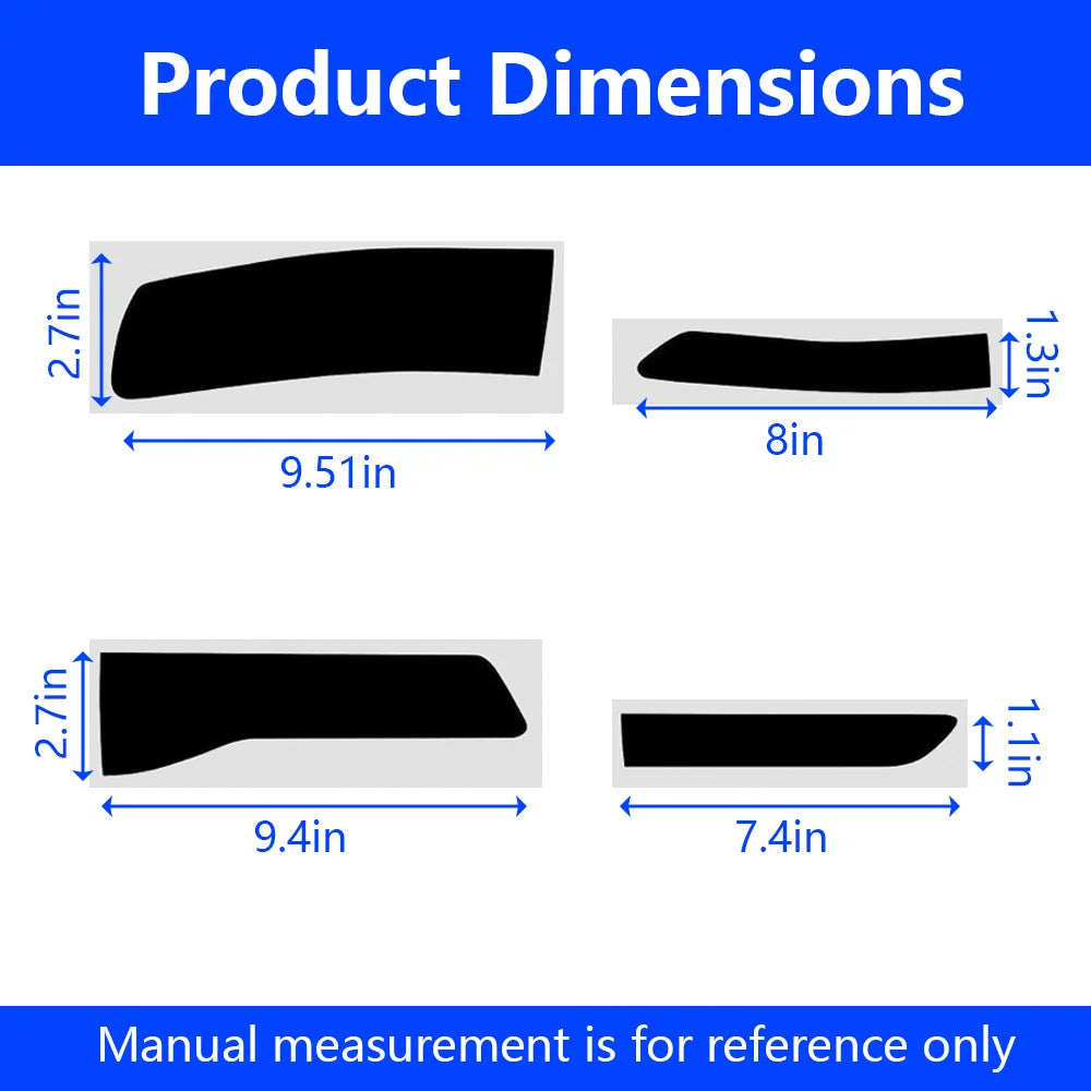 For Jeep Grand Cherokee 2014-2019 8PCS Rear Tail Tint Overlay