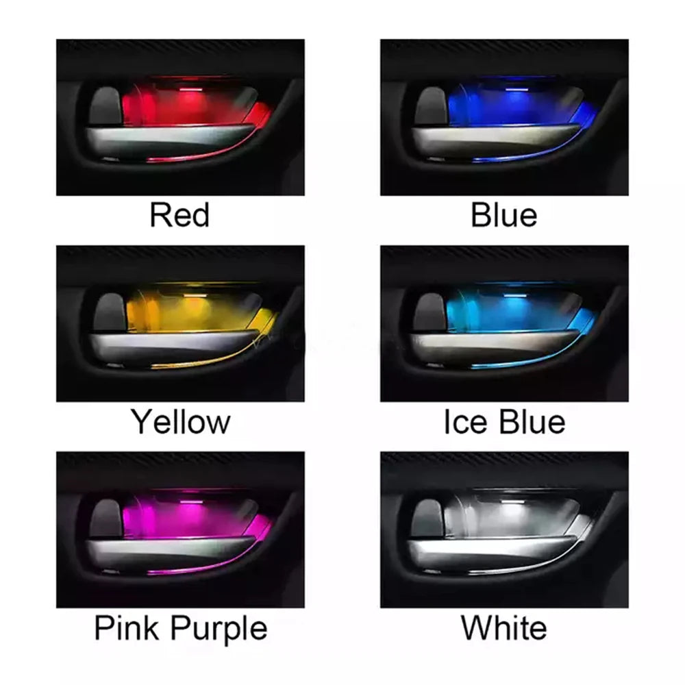 4PCS Armrest Interior Door Handle Lighting Inner Bowl Atmosphere