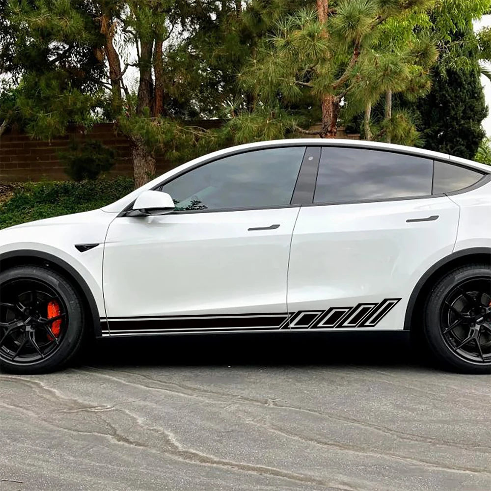 For Tesla Model Y Body Side Vinyl Side Decals Sticker Stripes