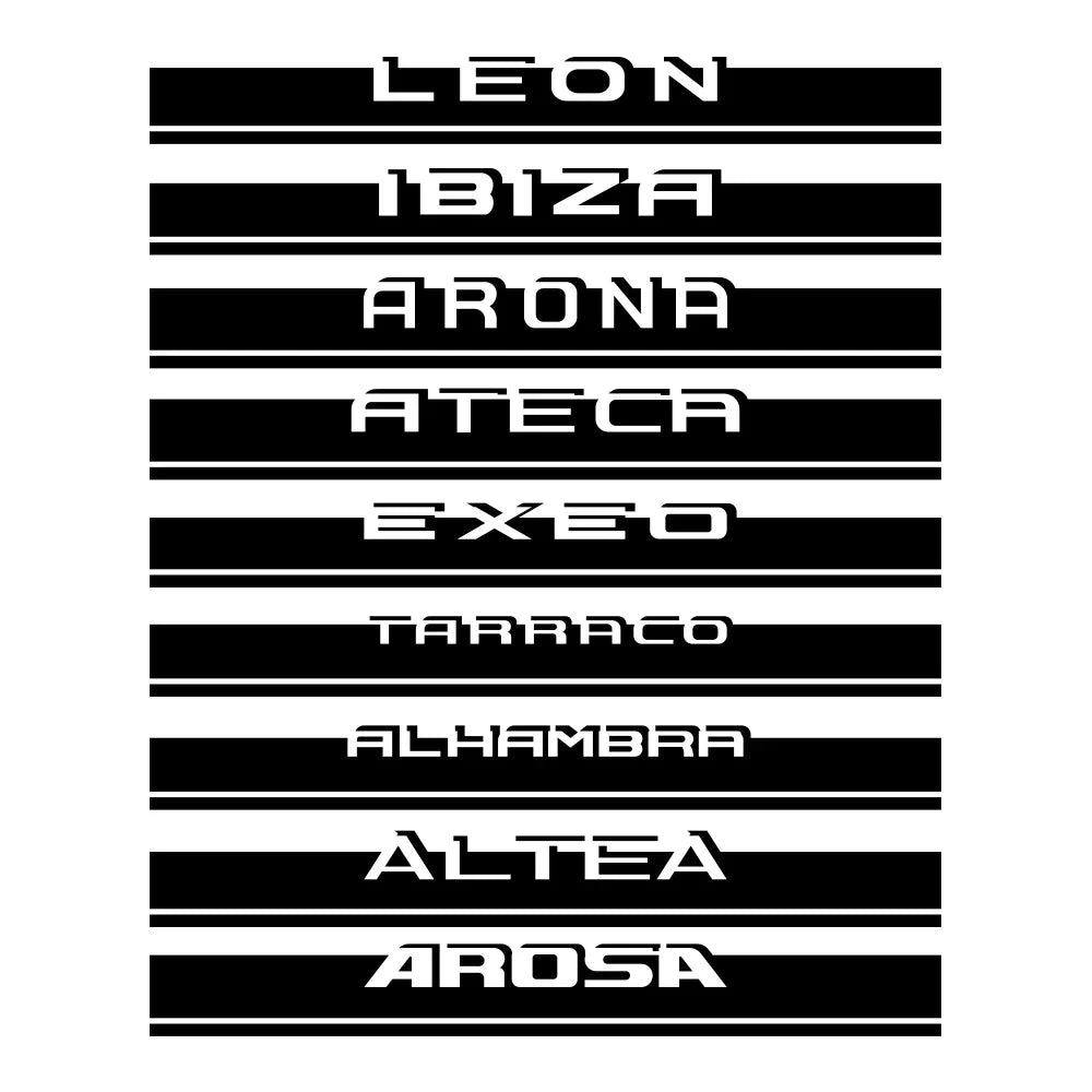 For SEAT Ibiza 6J Leon MK2 Hood Stickers Decal Toledo Arona