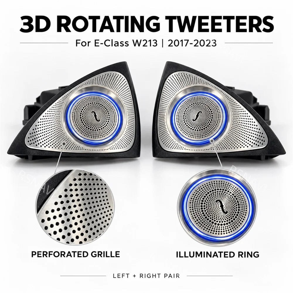 3D Rotating Tweeter Speakers Ambient Lighting Compatible