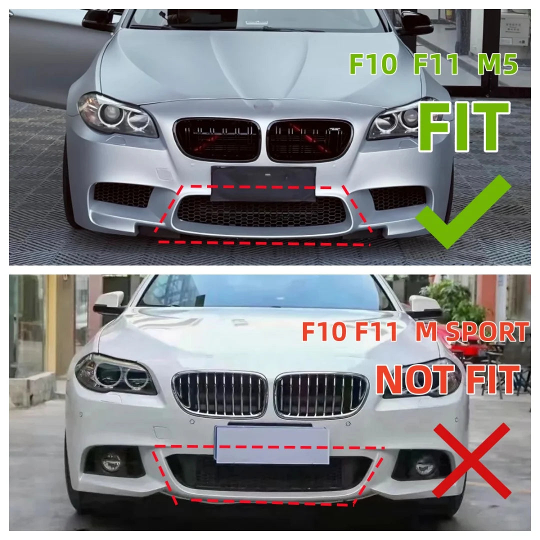 For BMW 5 Series F10 F11 4PSC Front Bumper Spoiler Lip Canard