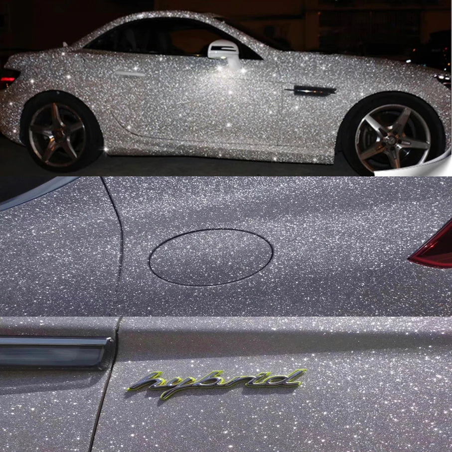 50CM 600CM Super Shiny Diamond Glitter Vinyl Wrap Self