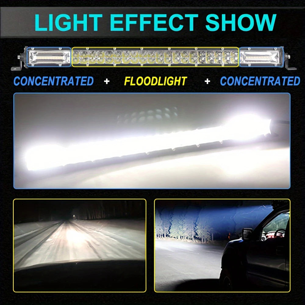 ultra-thin Bar Inch Flood Dual Row Truck off-road Lighting