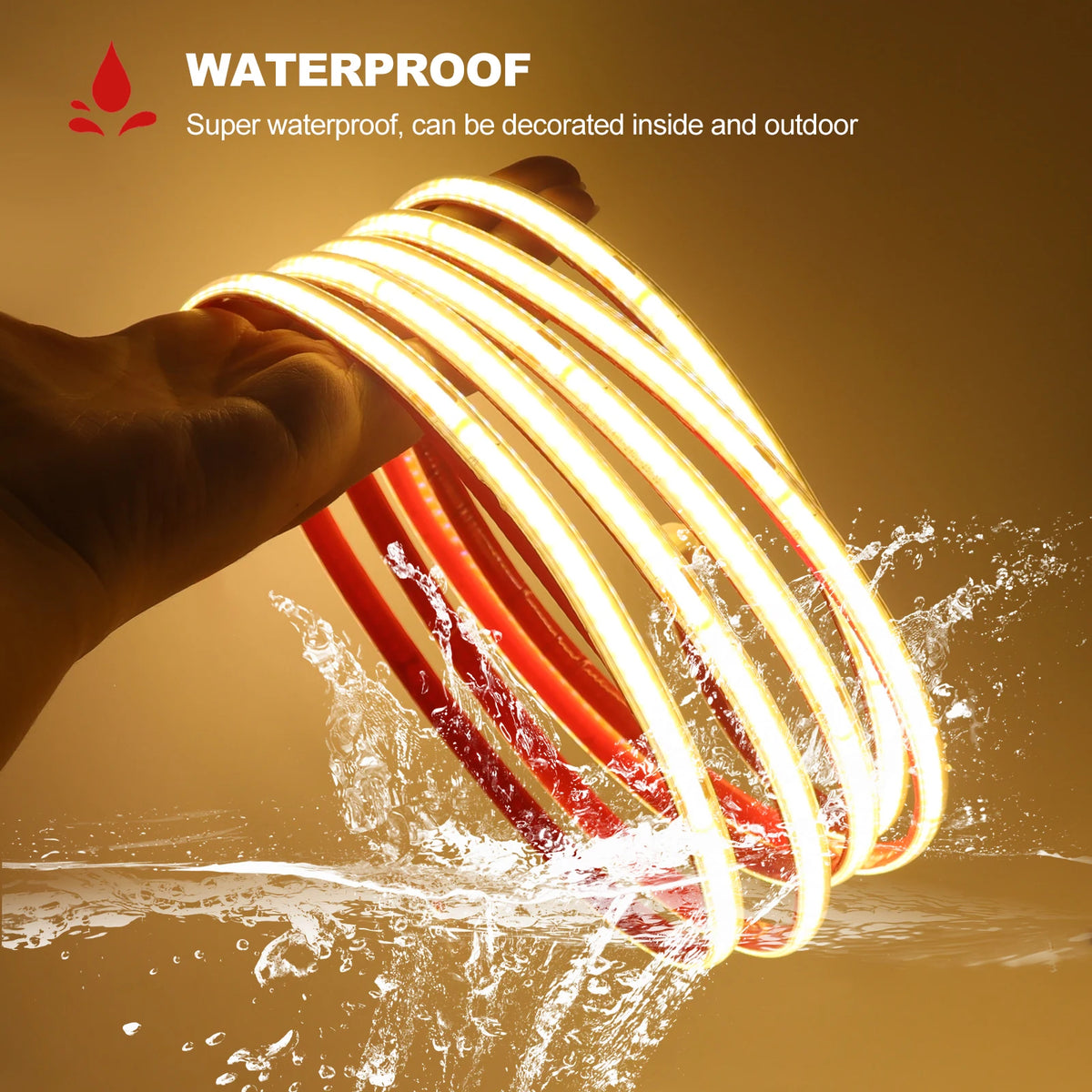 220V Cob Strip Waterproof 0.5m 5M 10M 20M 40M
