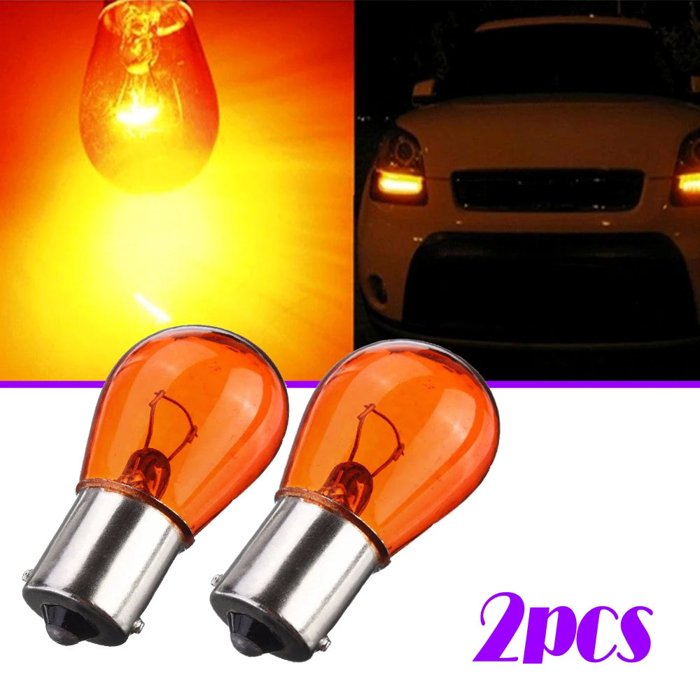 2PCS 1156 12V 21W Lamps Turn Signals Replaceable Orange