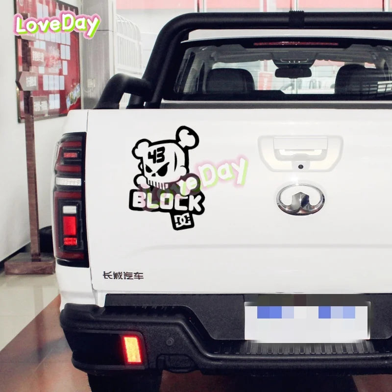 Ken Block Skulls Sticker Funny Vinyl Cartoon Racing Stickers